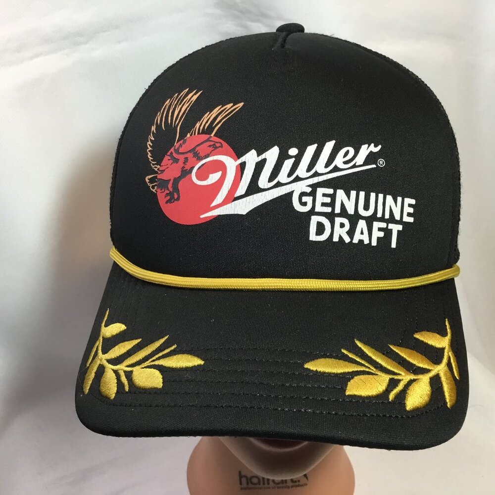 Miller Genuine Draft Beer Trucker Snapback Hat Cap